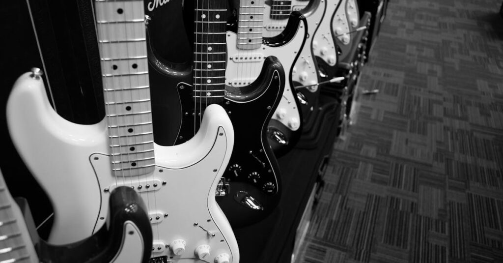 ギター買取方法を比較して迷っている男性のイメージイラスト