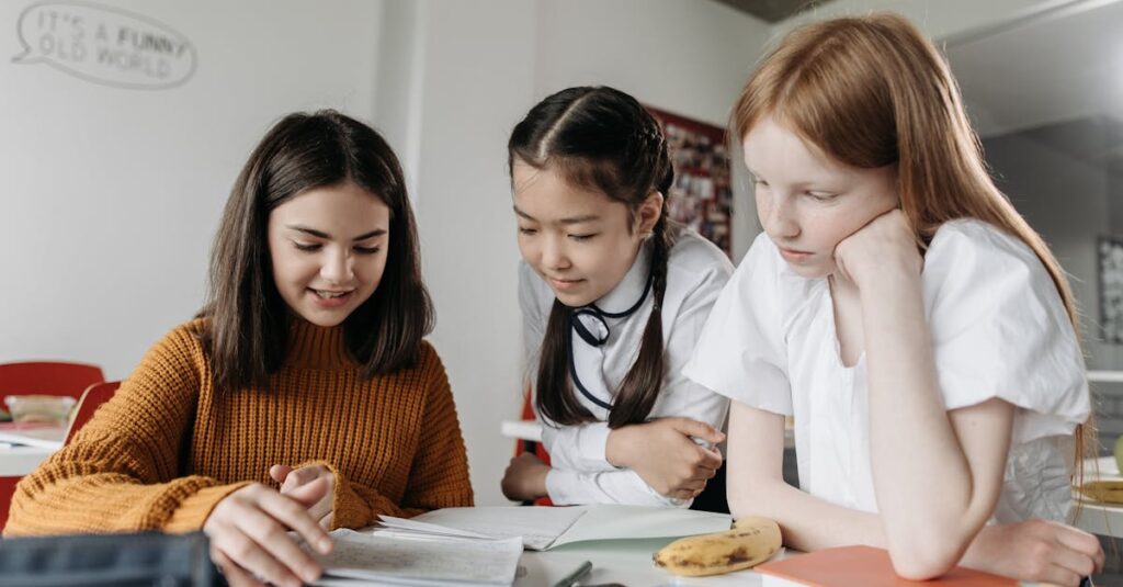 子どもが通いやすい場所にある英会話教室のイメージ