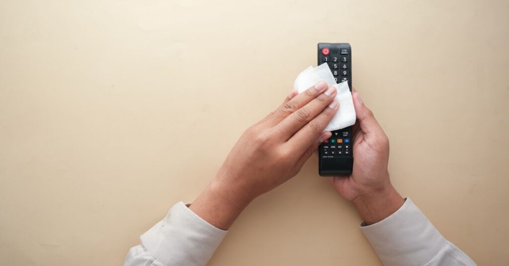 素材や設備構造に適した方法で安全に掃除を行うプロのクリーナーの様子